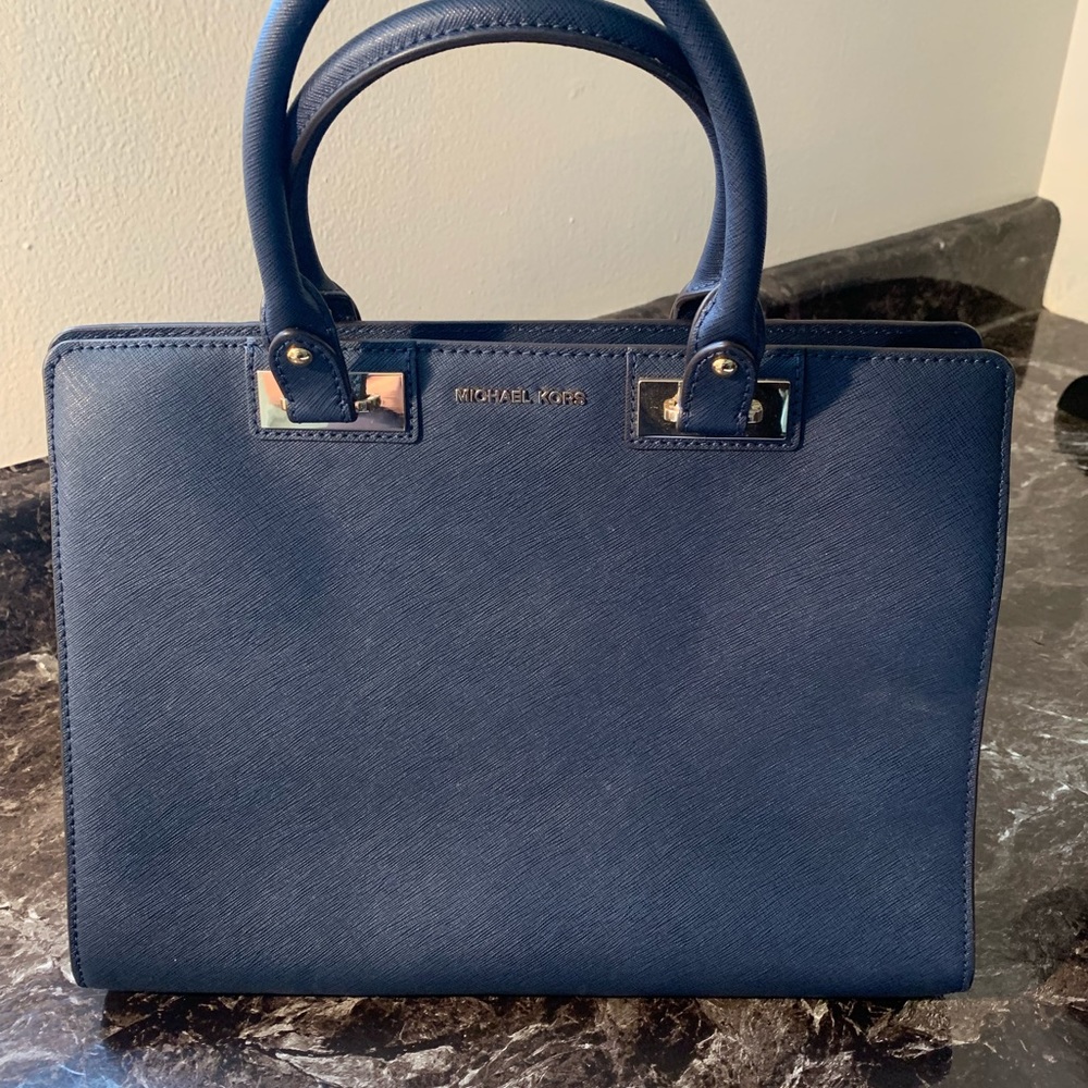 Michael Kors Satchel:  Navy:  NWOT